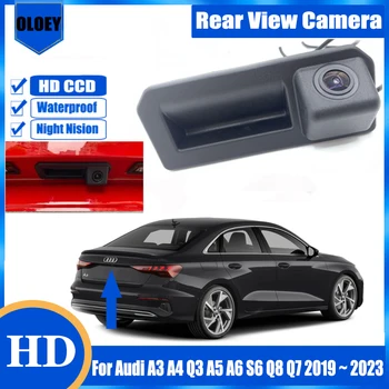 HD камера заднего вида|Для Audi A3 A4 Q3 A5 A6 S6 Q8 Q7 2019 ~ 2023 Водонепроницаемая Камера Ночного Видения|Резервная Парковочная Камера Заднего Вида